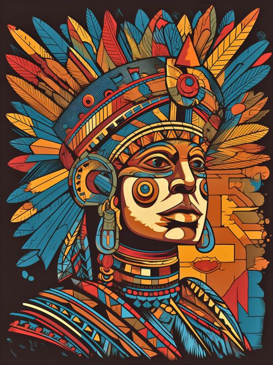 Алмазная мозаика без подрамника «Жрица солнца» 50x40 см