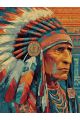Алмазная мозаика без подрамника «Вождь равнин» 70x50 см