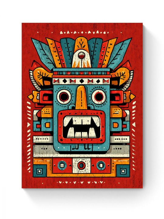 Алмазная мозаика на подрамнике «Лик ацтеков» 50x40 см