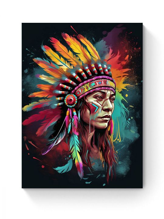 Алмазная мозаика на подрамнике «Дочь прерий» 70x50 см