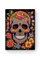 Алмазная мозаика на подрамнике «Череп в цветах» 70x50 см