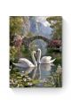 Алмазная мозаика на подрамнике «Лебеди на озере» 50x40 см