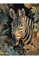 Алмазная мозаика без подрамника «Зебра» 40x30 см