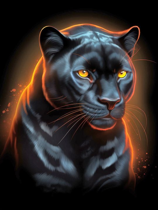 Алмазная мозаика без подрамника «Пантера» 40x30 см