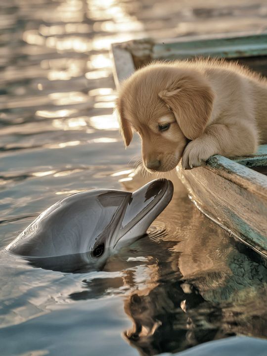 Алмазная мозаика без подрамника «Морская дружба» 40x30 см