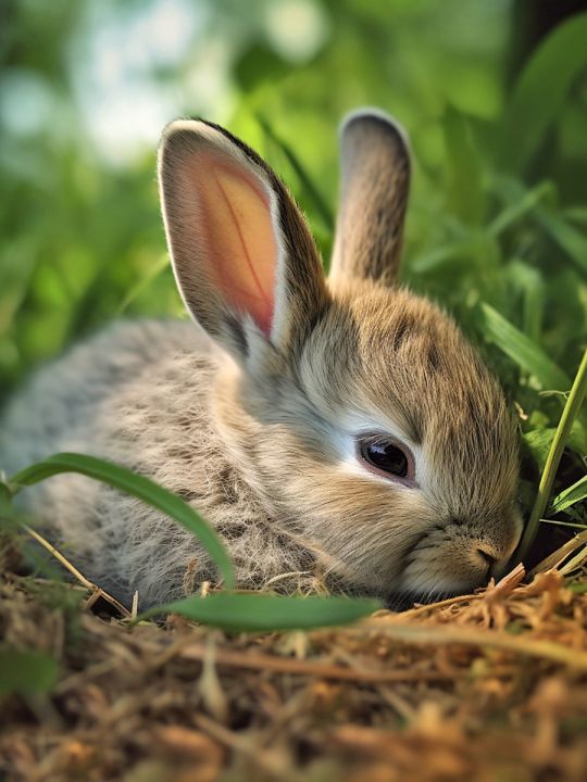 Алмазная мозаика без подрамника «Милый зайка» 50x40 см