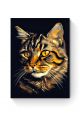 Алмазная мозаика на подрамнике «Полосатый кот» 70x50 см