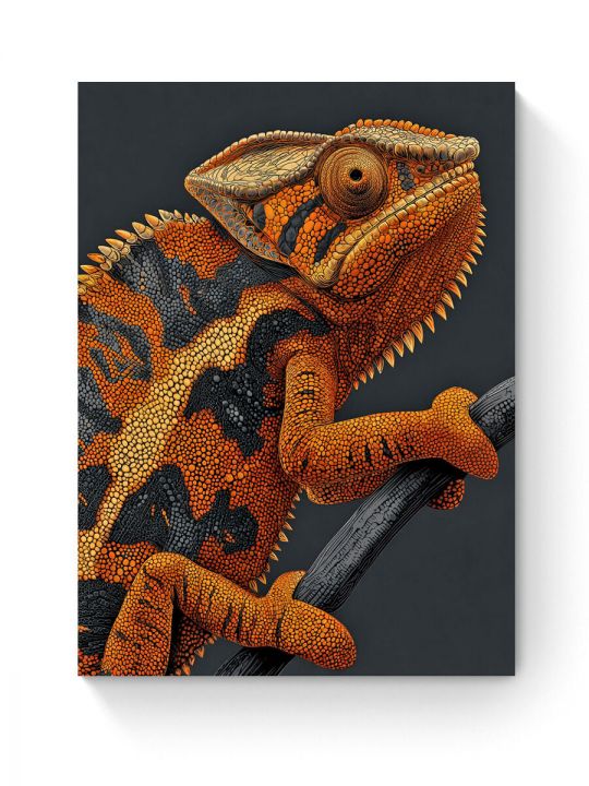 Алмазная мозаика на подрамнике «Хамелеон» 40x30 см