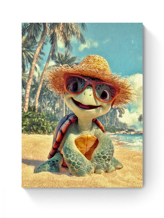 Алмазная мозаика на подрамнике «Черепашка» 40x30 см