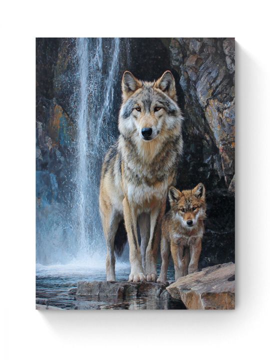 Алмазная мозаика на подрамнике «Волчица» 70x50 см