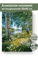 Алмазная мозаика на подрамнике «Березы у воды» 50x40 см