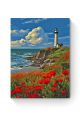 Алмазная мозаика на подрамнике «Маяк и маки» 90x70 см
