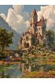 Алмазная мозаика без подрамника «Старый замок» 40x30 см
