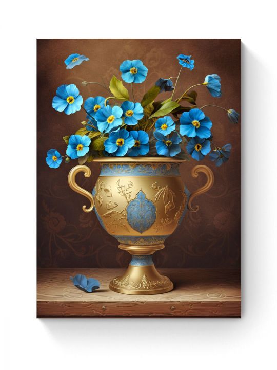 Алмазная мозаика на подрамнике «Золотая ваза» 40x30 см