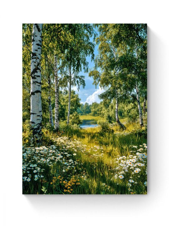 Алмазная мозаика на подрамнике «Летний лес» 50x40 см