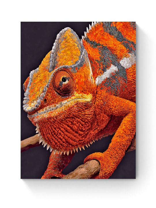 Алмазная мозаика на подрамнике «Хамелеон» 50x40 см