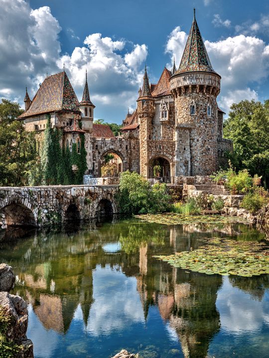 Алмазная мозаика без подрамника «Старинный замок» 130x100 см