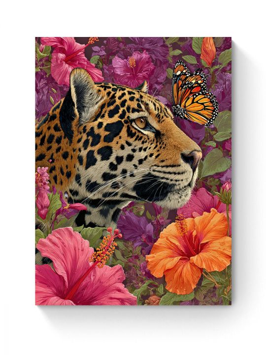 Алмазная мозаика на подрамнике «Леопард» 50x40 см