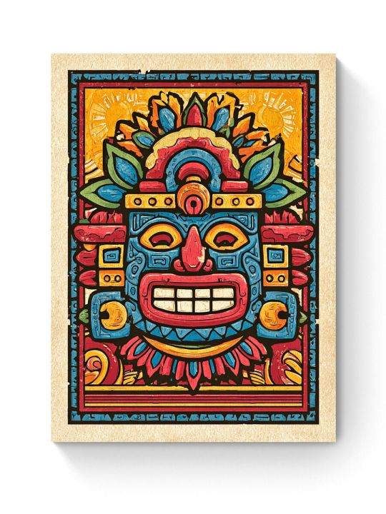 Алмазная мозаика на подрамнике «Лик ацтеков» 50x40 см