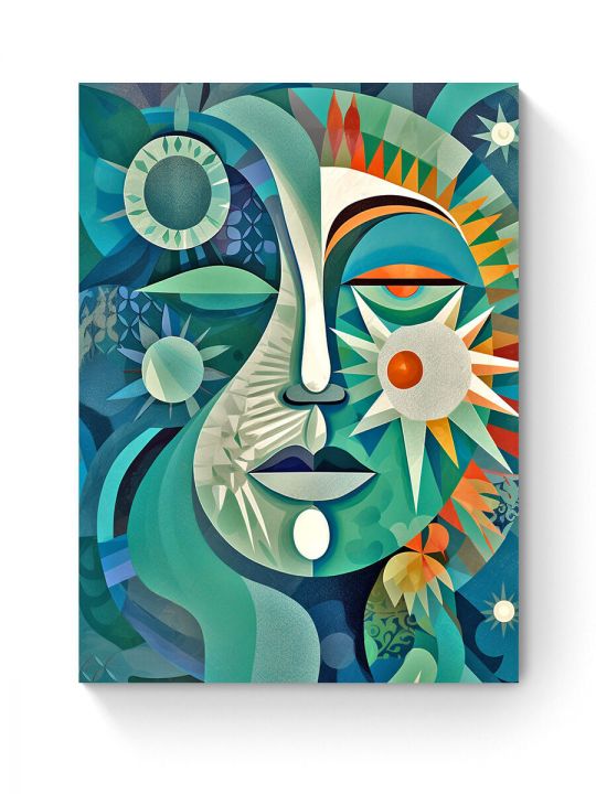 Алмазная мозаика на подрамнике «Лик солнца» 40x30 см