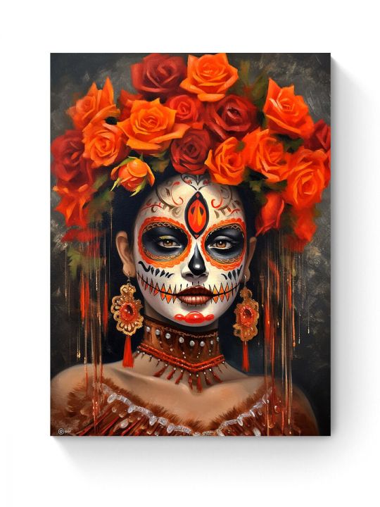 Алмазная мозаика на подрамнике «Дева Мексики» 70x50 см