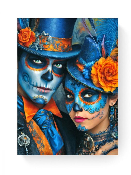 Алмазная мозаика на подрамнике «Пара Мексики» 40x30 см