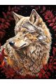Алмазная мозаика без подрамника «Волчица» 90x70 см