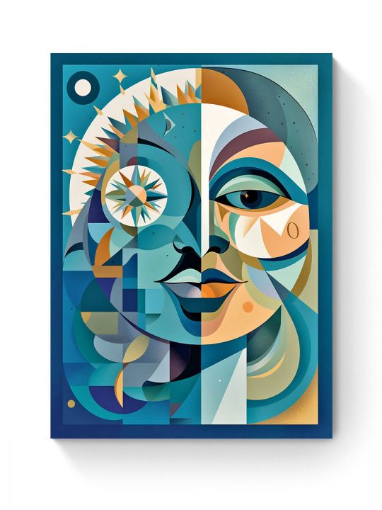 Алмазная мозаика на подрамнике «День и ночь» 50x40 см