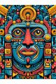 Алмазная мозаика без подрамника «Лик ацтеков» 90x70 см