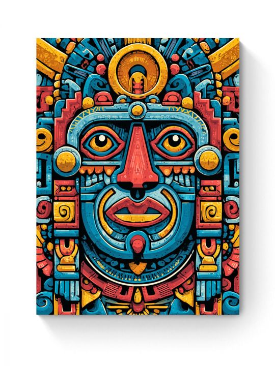 Алмазная мозаика на подрамнике «Лик ацтеков» 50x40 см