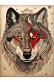 Алмазная мозаика без подрамника «Тотем волка» 70x50 см