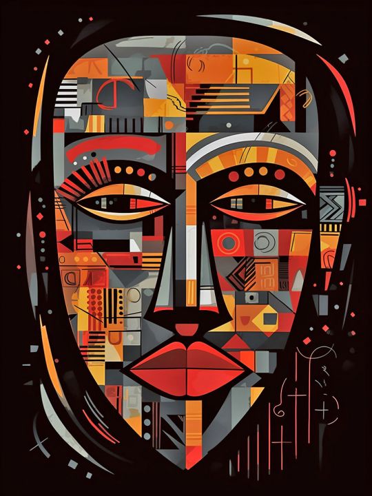 Алмазная мозаика без подрамника «Арт портрет» 90x70 см