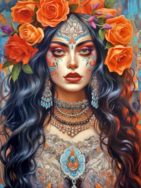 Алмазная мозаика без подрамника «Нимфа» 90x70 см