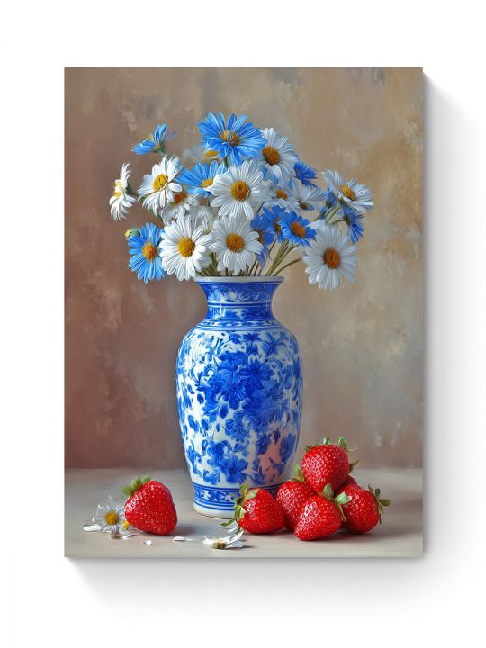 Алмазная мозаика на подрамнике «Букет ромашек» 50x40 см