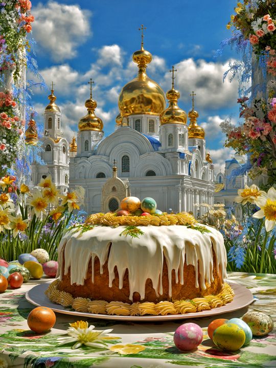 Алмазная мозаика без подрамника «Светлая Пасха» 50x40 см