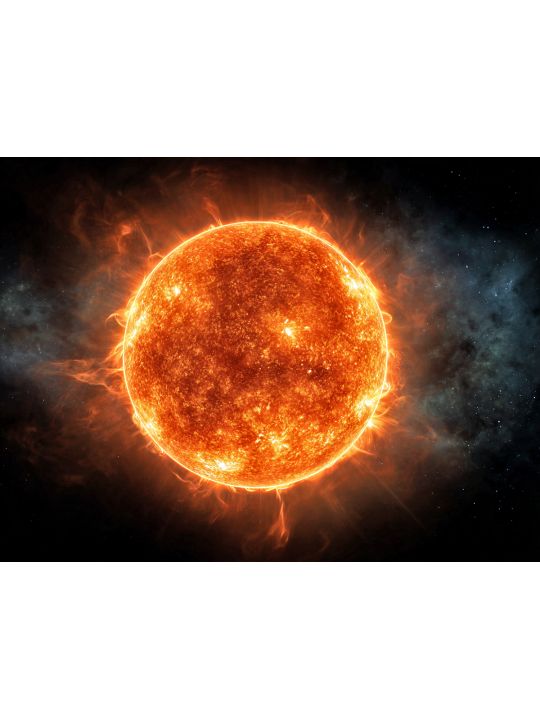 Алмазная мозаика без подрамника «Солнце» 130x100 см