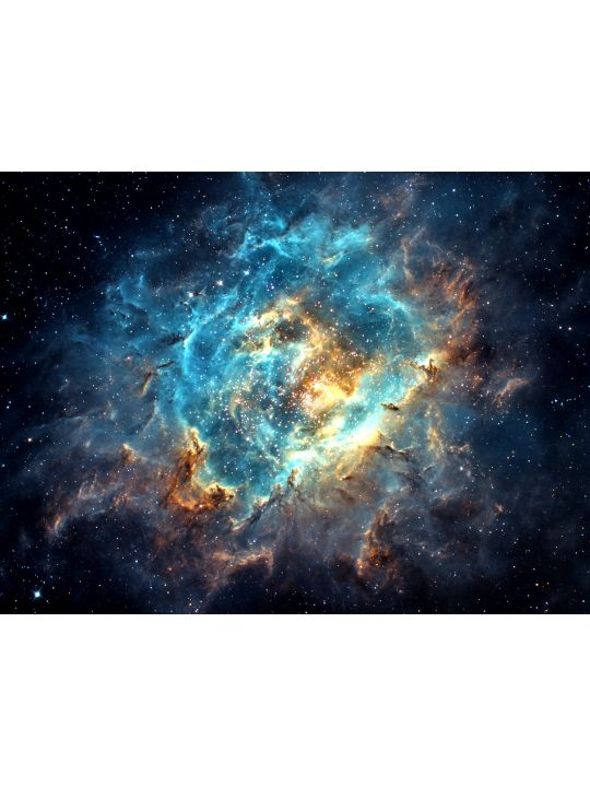 Алмазная мозаика без подрамника «Туманность» 50x40 см