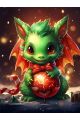 Алмазная мозаика без подрамника «Дракончик» 80x60 см
