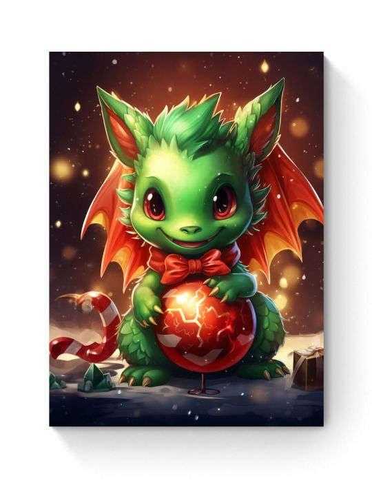 Алмазная мозаика на подрамнике «Дракончик» 60x45 см