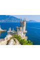 Алмазная мозаика без подрамника «Замок в Крыму» 70x50 см