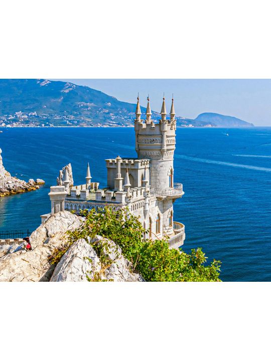 Алмазная мозаика без подрамника «Замок в Крыму» 60x45 см