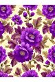 Алмазная мозаика без подрамника «Цветочный узор» 35x25 см