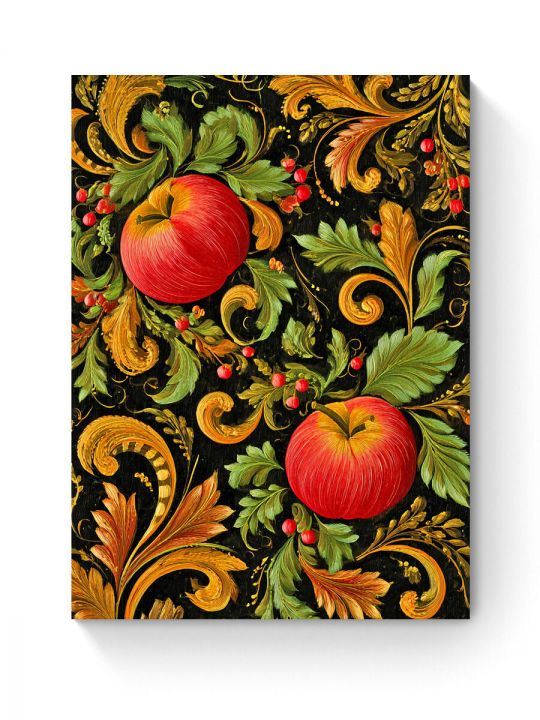 Алмазная мозаика на подрамнике «Яблочный узор» 60x45 см