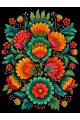 Алмазная мозаика без подрамника «Цветочный узор» 130x100 см