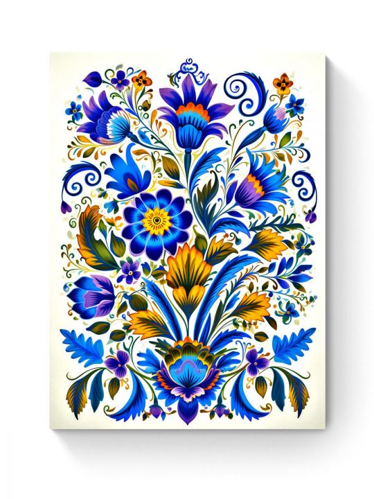 Алмазная мозаика на подрамнике «Цветочный узор» 60x45 см