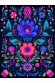 Алмазная мозаика без подрамника «Цветочный узор» 80x60 см