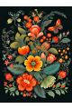 Алмазная мозаика без подрамника «Цветочный узор» 70x50 см