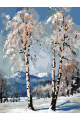 Картина по номерам на подрамнике «Две березы» 25x20 см
