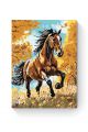 Картина по номерам на подрамнике «Гнедой конь» 35x25 см