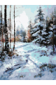 Картина по номерам на подрамнике «Зимний лес» 35x25 см